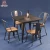 Import (SP-CT675) Industrial rustic antique metal dining table set with 4 chairs from China