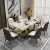 Import Space saving  marble restaurant dining tables sets with 6 chair from China