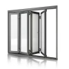 Standard Exterior Aluminium Commercial Balcony Villa Patio Modern Accordion Design, Bifold Aluminum Folding Glass Door