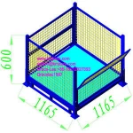 Steel Bulk Container/Mesh Storage Cage/Wire Storage Pallet