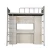 Import Steel Students School Dormitory Loft Bunk Bed With Clothes Locker and Study Desk from China