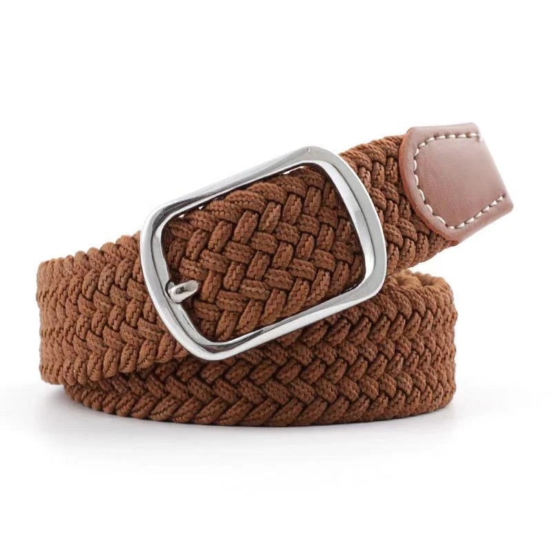 Stocking Factory wholesale braided elastic belt custom high quality knitted cotton belt