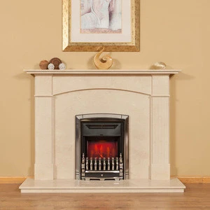 Stone carving fireplace