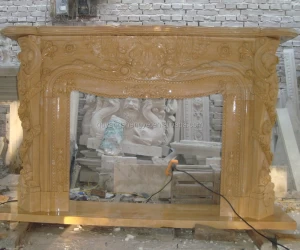stone natural gas fireplace frame