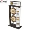 Stone Products Trade Show Pop Up Floorstanding Advertising Wood Horizontal Banner Display Stands