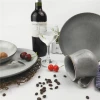 Stoneware two tone color glazed reactive glaze ceramic dinner service sets breakfast dinnerware set