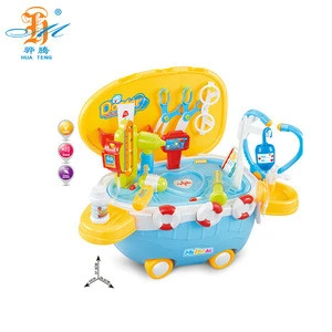 Storage Car Medical Kit Kids Doctor Toys Pretend Play Set With Light Sounds  for kids