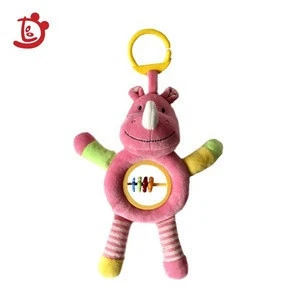Stuffed Elephant Plush Rattle Toys Handbell Set For Baby