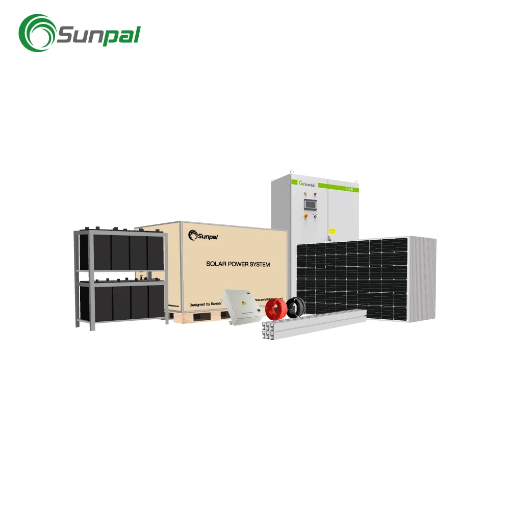 Sunpal 30KW Solar Energy Storage System 50KW 70KW 90KW 100KW Hybrid Solar Panel System Home Factory Farm