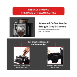 Super Automatic Espresso Machine Coffee Maker with Built-in Conical Burr Grinder,