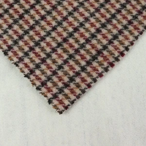 super warm high quality four color grid 100%wool tweed fabric