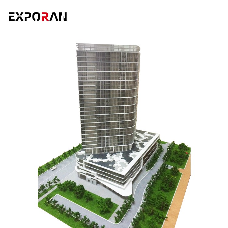 Superior quality 3d architectural hotel model Unit tower building model for commercial real estate development