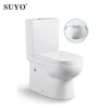 SUYO Sanitary Ware Bathroom Two Piece Toilet P trap Vitreous Big Toilet Bowl