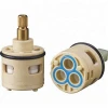 T3301 33mm 3-way brass handle diverter faucet ceramic mixer cartridge