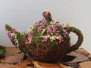 Tea pot Planter moss and vine container fairy garden supply