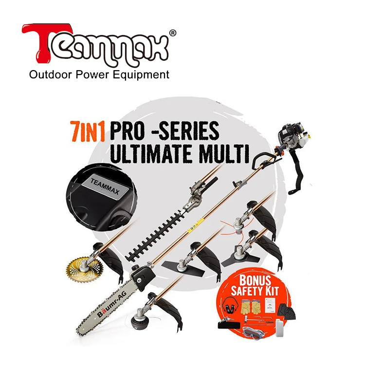 TEAMMAX Pole Chainsaw Whipper Snipper Hedge Trimmer Brush Cutter Saw Tree