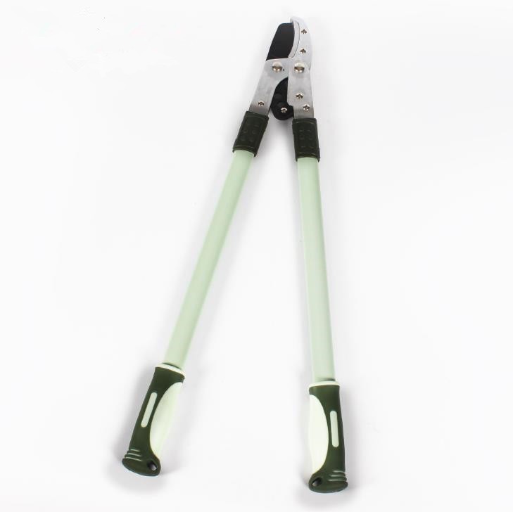 Tefl-n-coated Telescopic garden scissor/pruning scissor/long handle lopping shears