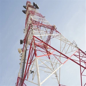 Telecommunication Rooftop Lattice Tubular Tower