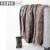 Import Top Quality Luxury Striped Double Layer Mink Faux Fur Throw Blanket from China