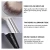 Import Top Rated 2 in 1 Black Foundation Flat Double Sided Double Ended White Hair Single Makeup Brush from China