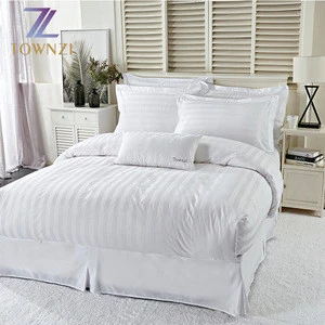 Townzi New Arrival Luxury King Size 100% Cotton 260 Thread Count 3cm Stripe star hotel Bed Sheets