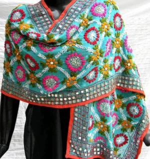 Traditional Banjara Vintage Embroidery Lbiza Style Knitted Scarfs