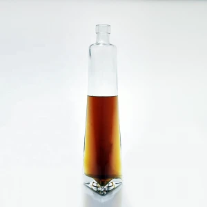 triangle shape tequila whisky bottle 750ml liquor glass bottle manufacturer empty vodka rum spirit bottle for brandy