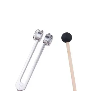 Tuning Fork 128 Hz Tuning Fork Weights Aluminum Clinical Grade Nerve Sensory with Silicone Hammer