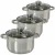 Import Turbo Induction Based Amc Cookware Price Ss Fry Pan Round Casserole 12pcs Lowest Set from China