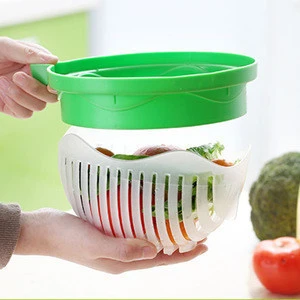 TV Plastic Vegetable Salad Slicer Cutter bowl plastic creative salad maker cutter bowl