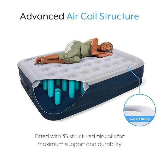 Twin Size Air Mattress Inflatable Air Bed Mattress with Built-in Pump Raised Air Sofa Bed