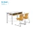 Import U-Feel physics laboratory furniture popular design school furniture student desk and chair with two people from China