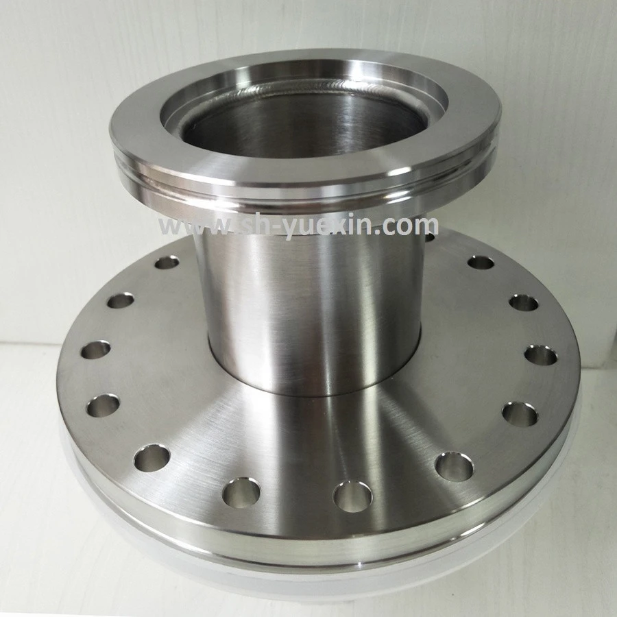 Ultra-high vacuum flange fitting &amp; components CF100 Conflat flange reducing to ISO63 CF-ISO Tubulated Adaptor