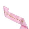 Unicorn Pink Satin Sash for Girls Happy Birthday Unicorn Party Supplies Sash