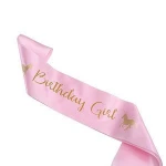 Unicorn Pink Satin Sash for Girls Happy Birthday Unicorn Party Supplies Sash