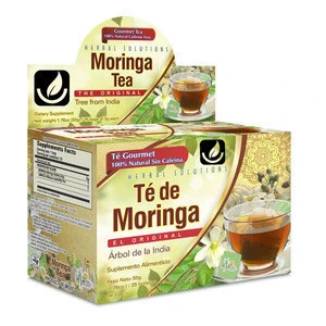 unisex gender Vitamins/Organic 2g*20 sachets box packaging moringa herbal slimming tea in flavor tea