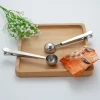 Useful Food Grade Stainless Steel Customizable Coffee Tea Measure Spoon Scoop with Bag Clip