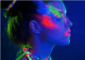 UV Glow Blacklight Face and Body Paint - UV reactive - Fluorescent Neon Blacklight Paint