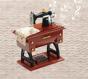 Valentines Day gift vintage sewing machine music box for wedding gifts