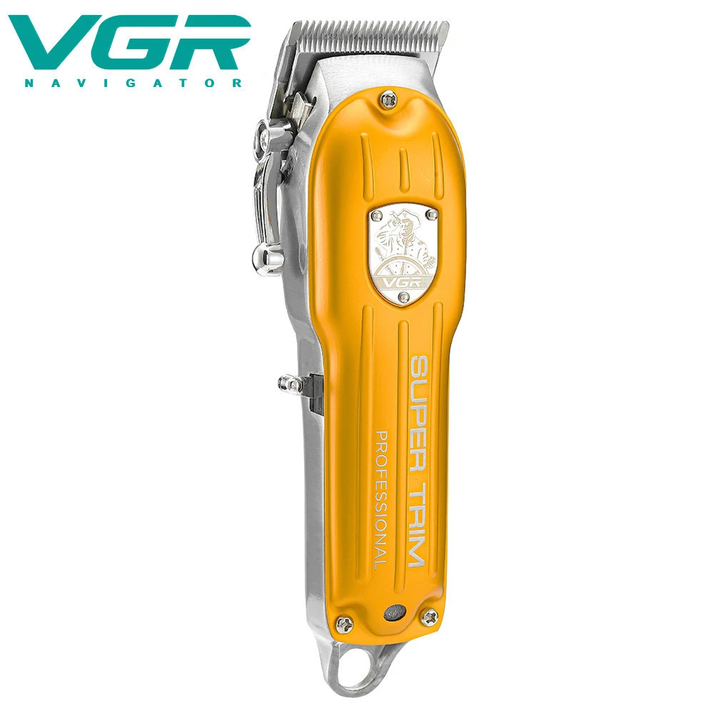 VGR 2021 New wireless hair clippers gold electric hair trimmer tools salon hair clipperV-117