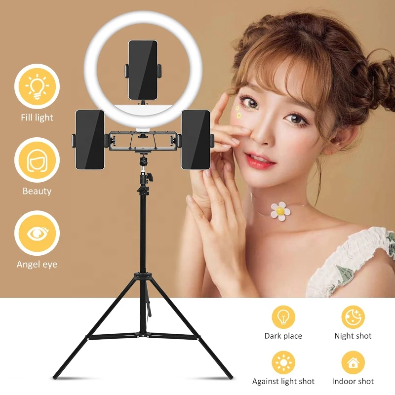 Video Led Light Wholesale Beauty 12 inch Wireless Remote Control Make Up Led Fill Light Tripod Stand