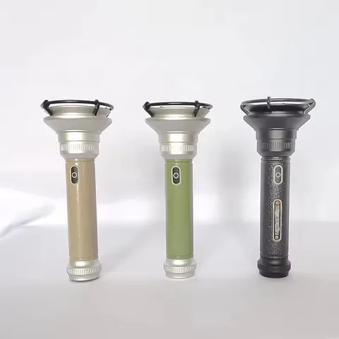 vintage outdoor flashlight multifunctional lighting warm light USB rechargeable LED camping lantern portable camping lamp