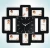 Import Wall Stickers Home Decor Wall Clock with Multi Photo Frame Cheap Wall Clocks Quartz Analog Plastic Living Room Single Face from China
