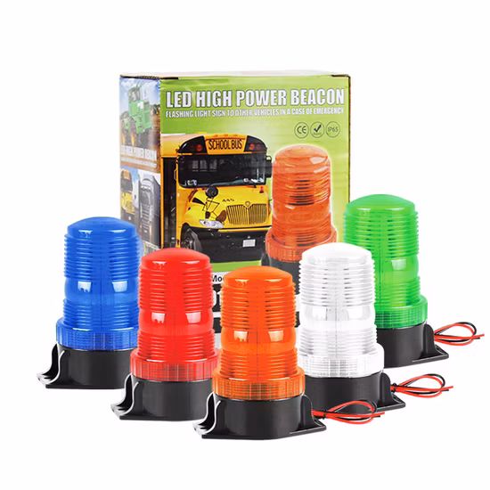 Import White/Yellow/Red/Blue LED Revolving Flashing Signal Warning Light Strobe 9-90V Car Roof Strobe Emergency LED Beacon Light from China