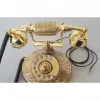 Wholesale Brass Engraved Old Retro Office Table Desk Vintage Style Decorative Antique Corded Telephone