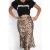 Import Wholesale contemporary fashion ladies garments leopard print satin midi skirts from China