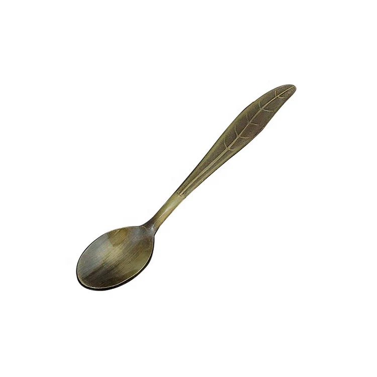 wholesale Creative Unique Retro Royal Zinc Alloy Stereoscopic Material Small Coffee Tea Spoon