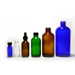 Wholesale Custom 0.5oz 1oz 2oz 4oz Amber Blue Green Clear Essential oil Boston Round Glass Dropper Bottles