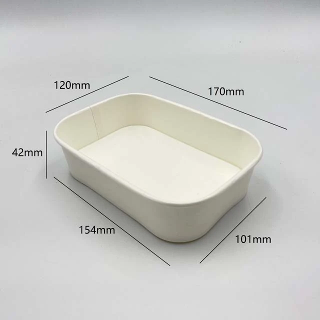 wholesale Custom design logo high quality disposable eco-friendly  paper serving tray new hot product with PET PP paperr lid