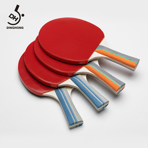 Wholesale Custom low price top quality red color poplar Woodren  Table Tennis racket